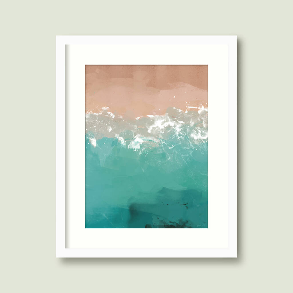 Aerial View Beach Art Print By Green Lili