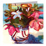 Hellebores And Vinca Greetings Card, thumbnail 3 of 5