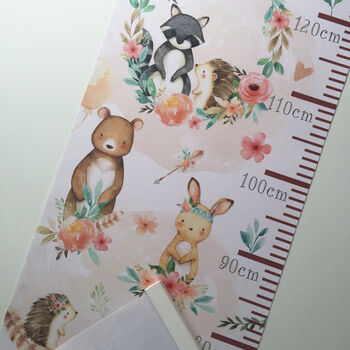 Personalised Boho Tribe Animals Height Chart, 2 of 5