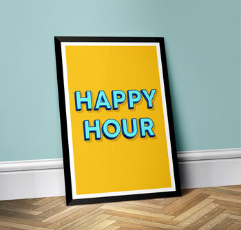 Happy Hour, Portrait, Bright, Vibrant, Poster Print, 5 of 5