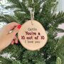 Personalised 10 Out Of 10 Wooden Decoration, thumbnail 1 of 2