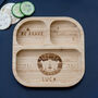 Personalised Lion Bamboo Suction Plate And Spoon, thumbnail 4 of 7
