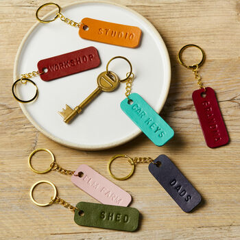 Personalised Leather Keyring Gift For Her, 2 of 8