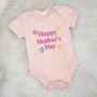 Happy Mother's Day Pink Floral Babygrow, thumbnail 1 of 2