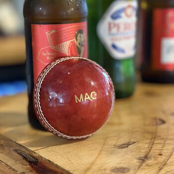 Personalised Cricket Ball Bottle Opener Cricket Gift, 8 of 12