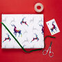 Luxury Reindeer Christmas Wrapping Paper Gift Tag Set, thumbnail 5 of 8
