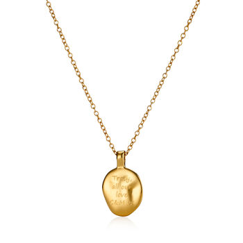 Women's Gold Plated Initial Message Necklace, 4 of 10