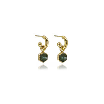 Gold Vermeil Chloe Geo Hoop Earrings, 3 of 5