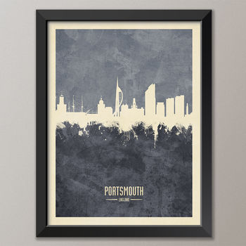 Portsmouth Skyline Print And Box Canvas, 4 of 6