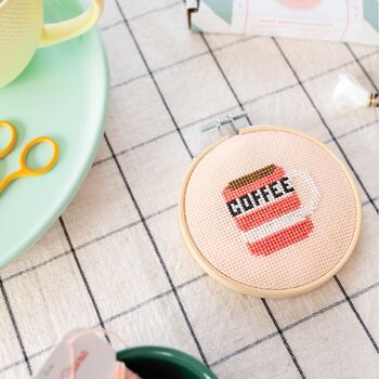 Coffee Cross Stitch Kit, 2 of 4