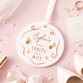 Personalised Last Spritz As A Miss Drinks Bottle Tag, 2 of 7