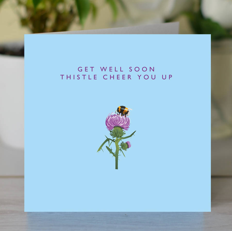 'Thistle Cheer You Up' Get Well Card, 1 of 2
