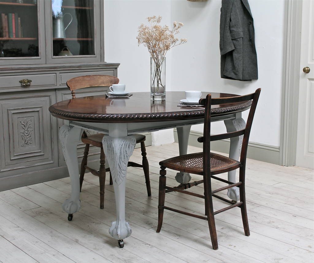 Ornate Victorian Extending Dining Table By Distressed But ...
