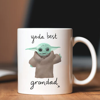 Personalised Yoda Best Daddy, Dad Or Grandad Mug, 5 of 6