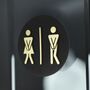 Funny Unisex Toilet Door Black Sign With Raised Design, thumbnail 5 of 6