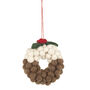 Handmade Mini Christmas Pudding Wreath Fair Trade, thumbnail 1 of 3