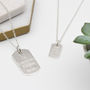 Father And Son Sterling Silver Dog Tag Set, thumbnail 2 of 6