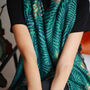 Gold Foliage Palm Leaves Scarf, thumbnail 6 of 12