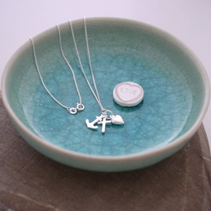 Faith Hope And Charity Necklace By Dizzy