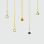 Bilbao Birthstone Gold Plated Necklace, thumbnail 5 of 5