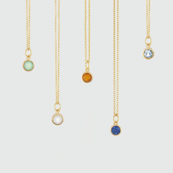 Bilbao Birthstone Gold Plated Necklace, 5 of 5