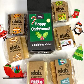 Six Fudge Slab Christmas Display Box – Vegan, 3 of 6