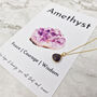 18k Gold Vermeil Plated Amethyst Birthstone Necklace, thumbnail 4 of 5