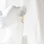 Tiny Crescent Earrings, thumbnail 7 of 8