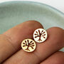 Sterling Silver Or Gold Tree Of Life Disc Stud Earrings, thumbnail 2 of 9