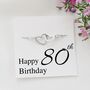 80th Birthday Bracelet For Her, Two Hearts Bracelet, Sterling Silver Personalised Gift, thumbnail 1 of 8