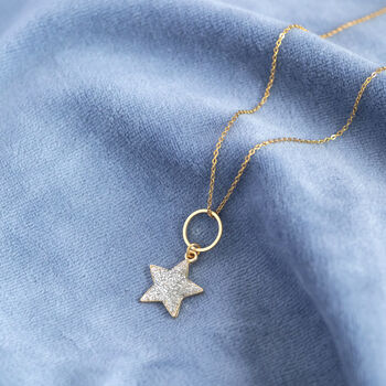 Sparkle Star Circle Charm Necklace, 7 of 9