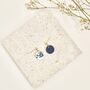 Handmade Blue And White Floral Circle Clay Earrings, thumbnail 3 of 6
