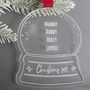 Personalised Family Christmas Snow Globe Decoration, thumbnail 1 of 2