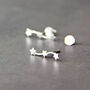Sterling Silver Star Climber Earrings, thumbnail 3 of 7