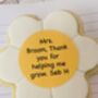 Large Personalised Flower Thank You Teacher Biscuit Gift, thumbnail 5 of 5