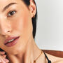 Cute Gold Glittering Cosmic Star Hoop Earrings Set Of Two, thumbnail 2 of 6
