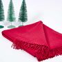 Red Christmas Cashmere Blanket, thumbnail 1 of 3