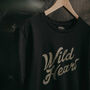 Mens 'Wild Heart' Black Slogan T Shirt, thumbnail 4 of 5