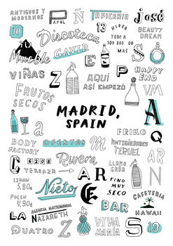 Madrid Typography A4 Print, 2 of 2