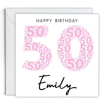 Personalised 50th Birthday Card For Her, 2 of 2