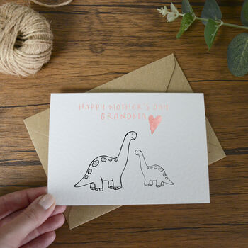 Dinosaur Happy Mother's Day Grandma Card, 3 of 4
