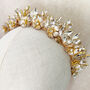 Gold Flower Bridal Crown, thumbnail 4 of 6