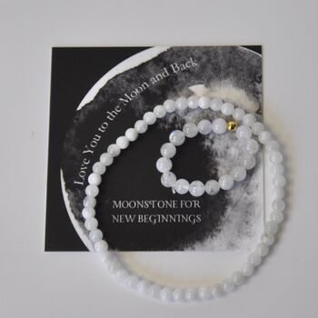 Love You To The Moon And Back Bracelet And Ring Gift, 3 of 6