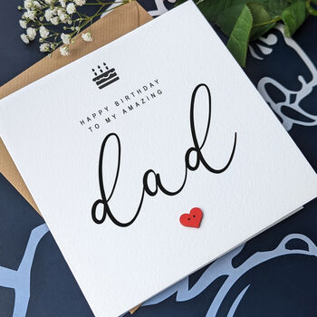 Personalised Handmade Birthday Card For Special Dad, 2 of 4