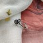 Round Tiny Oxidized Round Nose Pin, thumbnail 3 of 6