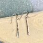 Hand Forged Sterling Silver Drop Earrings, thumbnail 1 of 4