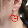 Love Heart Swirl Acrylic Earrings, thumbnail 2 of 8