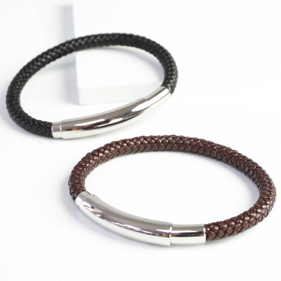 men's adjustable leather bracelet by lisa angel | notonthehighstreet.com