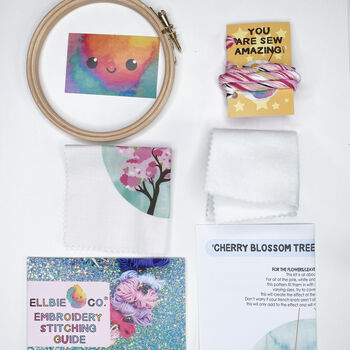 Cherry Blossom Embroidery Kit, 6 of 9