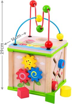 Multi Activity Wooden Activity Cube, 3 of 7